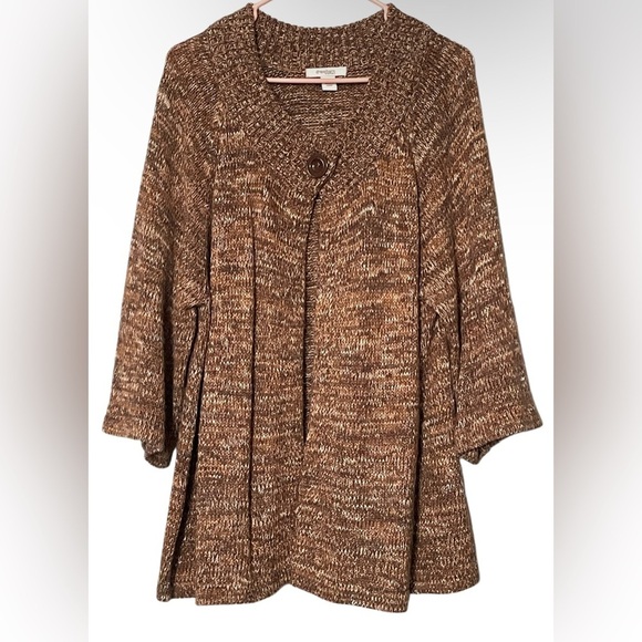 Dress barn cardigan/sweater for women’s 3/4 color:brown size:22/24 - Picture 1 of 10